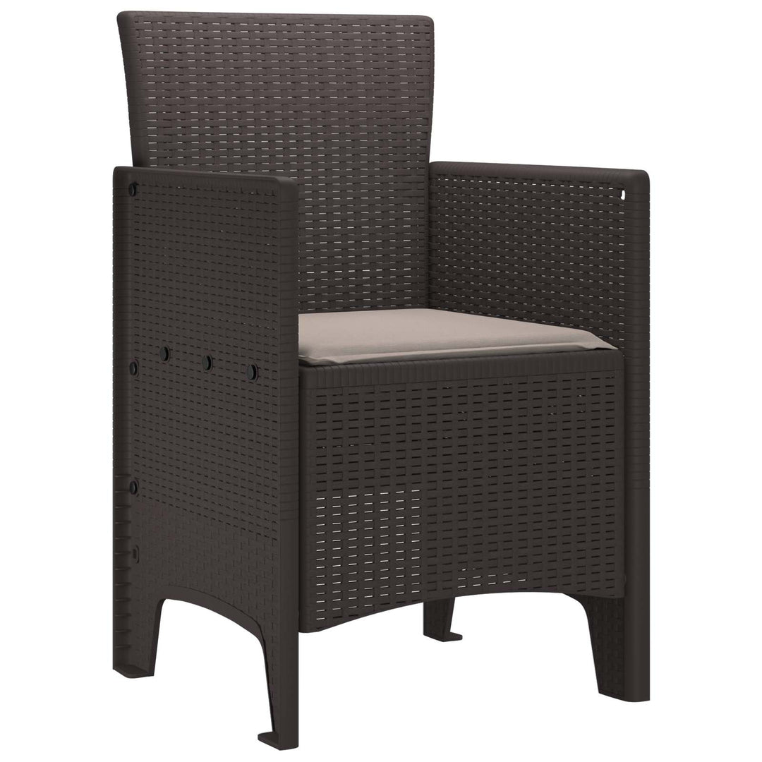 Have Stol med pude 4 pcs Brun 53 x 49 x 85 cm Polypropylen