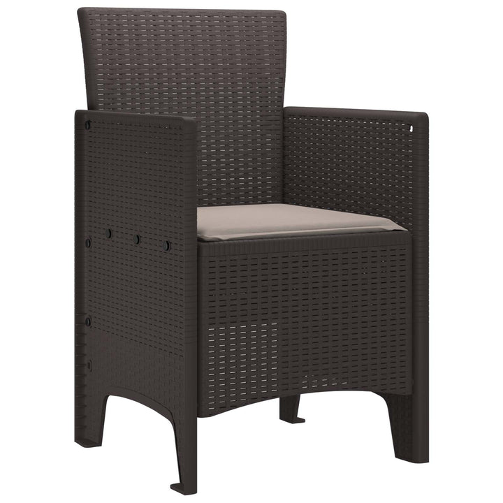 Have Stol med pude 4 pcs Brun 53 x 49 x 85 cm Polypropylen