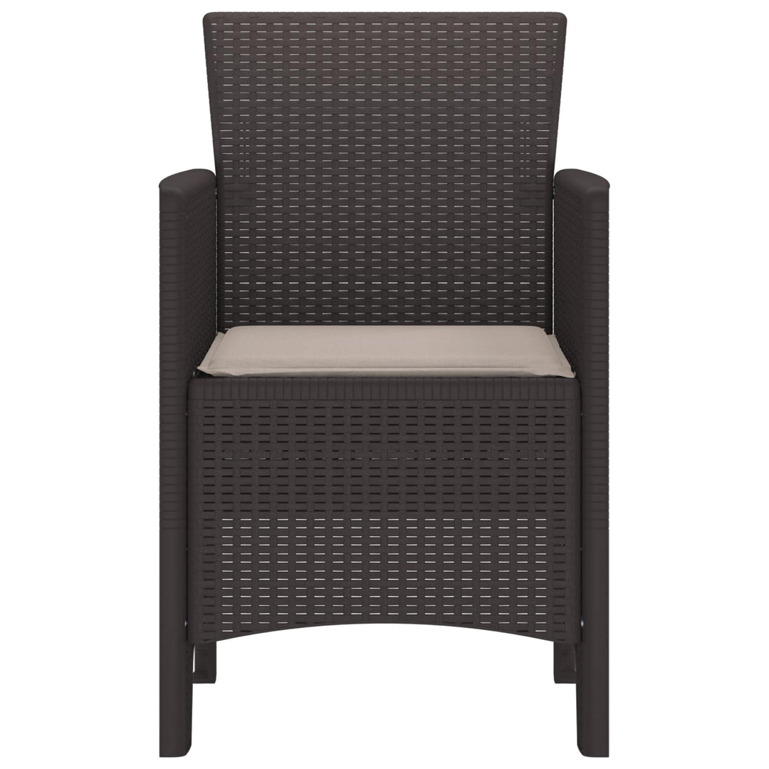 Have Stol med pude 4 pcs Brun 53 x 49 x 85 cm Polypropylen