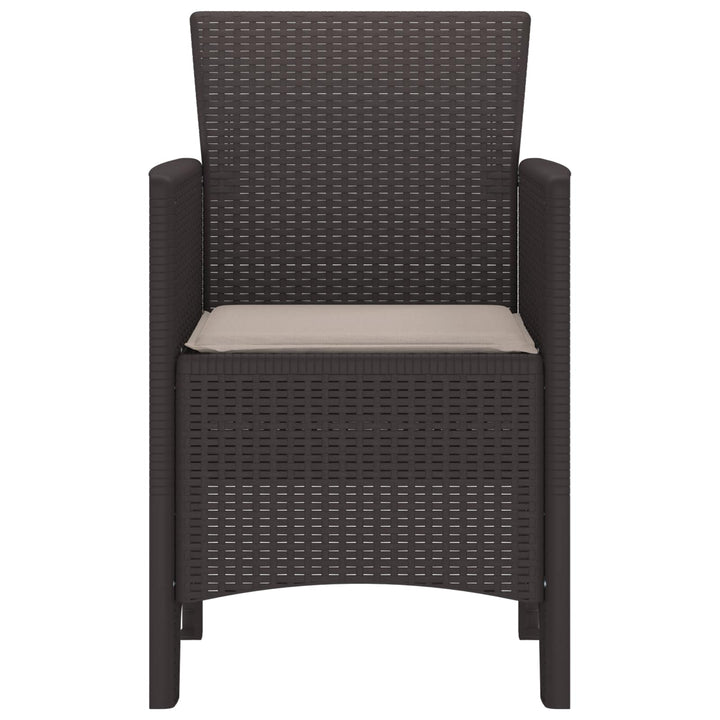 Have Stol med pude 4 pcs Brun 53 x 49 x 85 cm Polypropylen