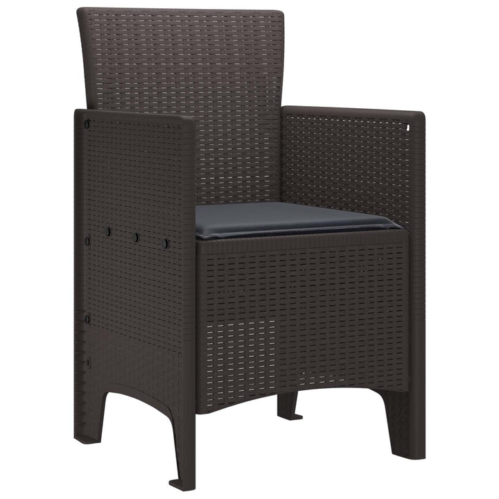 Have Stol med pude 4 pcs Brun 53 x 49 x 85 cm Polypropylen