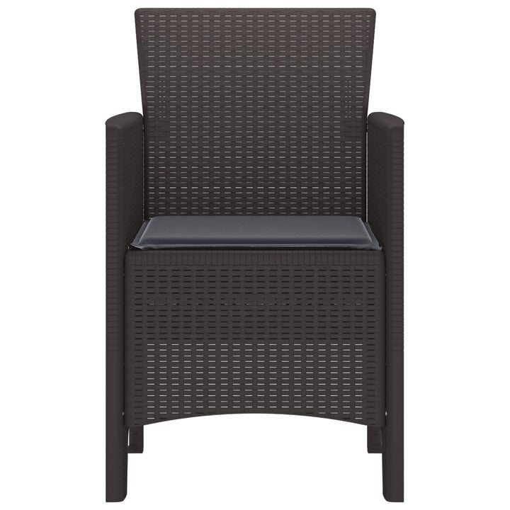 Have Stol med pude 4 pcs Brun 53 x 49 x 85 cm Polypropylen