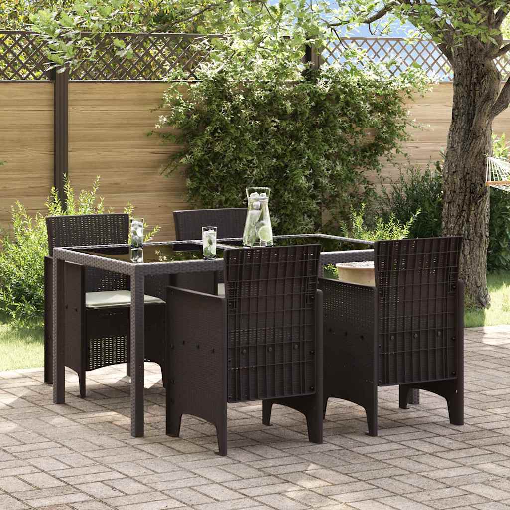Have Stol med pude 4 pcs Brun 53 x 49 x 85 cm Polypropylen