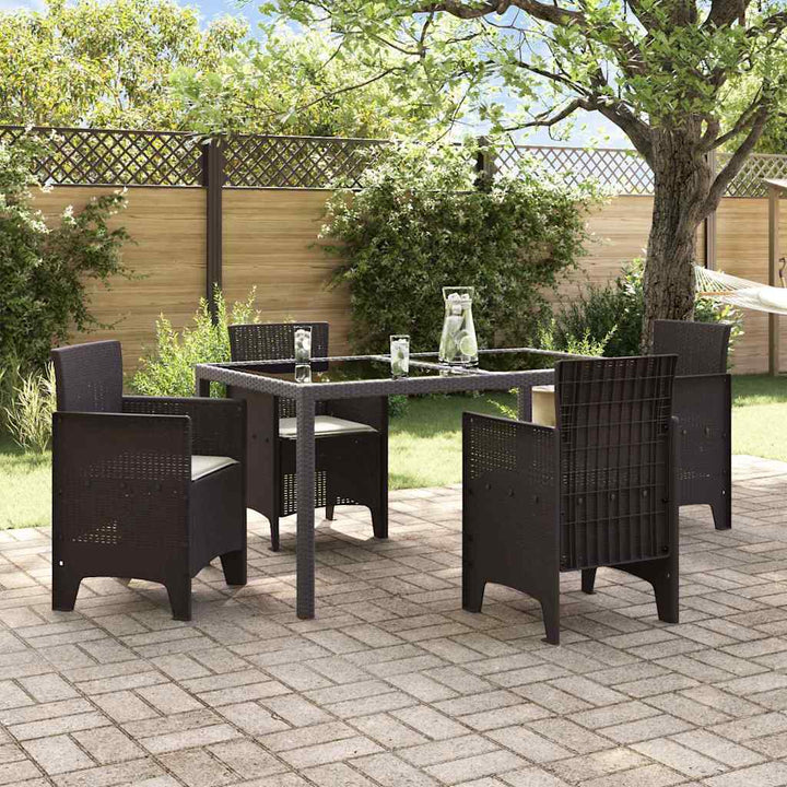 Have Stol med pude 4 pcs Brun 53 x 49 x 85 cm Polypropylen