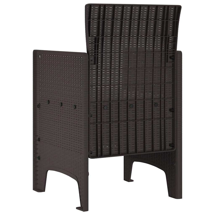 Have Stol med pude 4 pcs Brun 53 x 49 x 85 cm Polypropylen