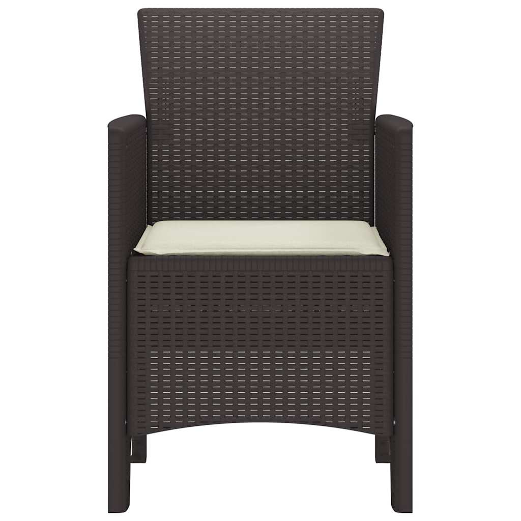 Have Stol med pude 4 pcs Brun 53 x 49 x 85 cm Polypropylen