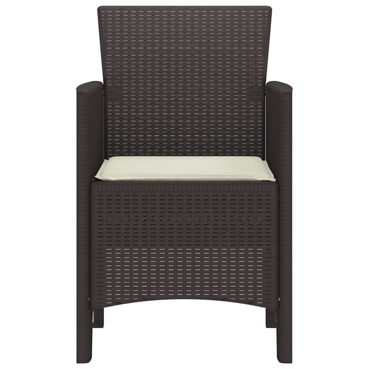 Have Stol med pude 4 pcs Brun 53 x 49 x 85 cm Polypropylen