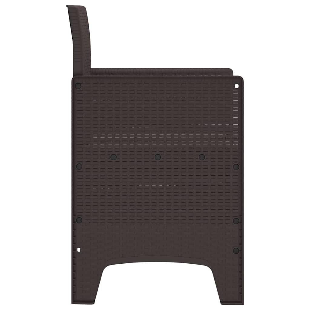Have Stol med pude 4 pcs Brun 53 x 49 x 85 cm Polypropylen