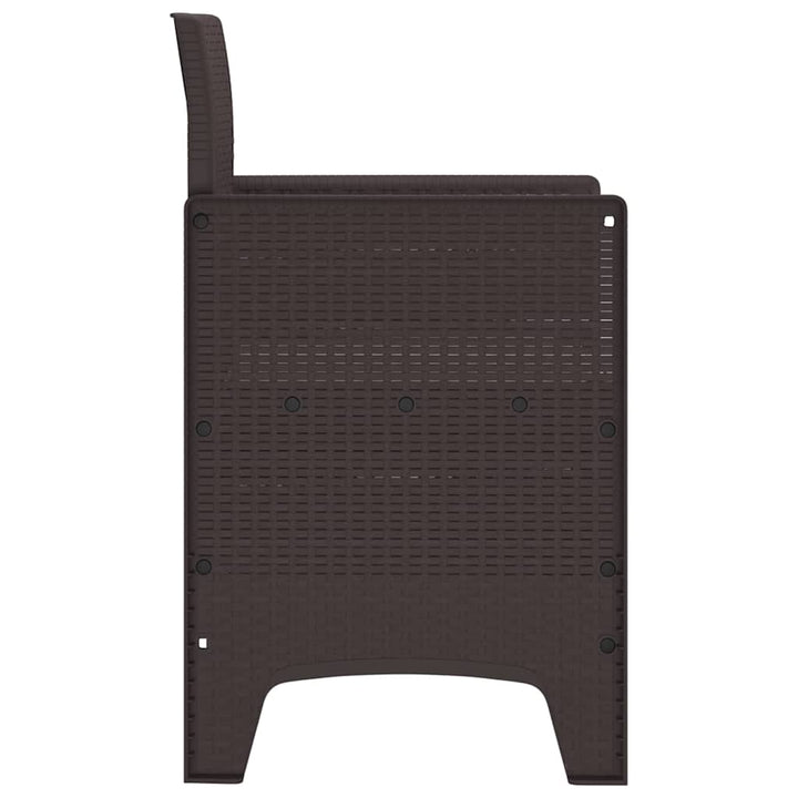 Have Stol med pude 4 pcs Brun 53 x 49 x 85 cm Polypropylen
