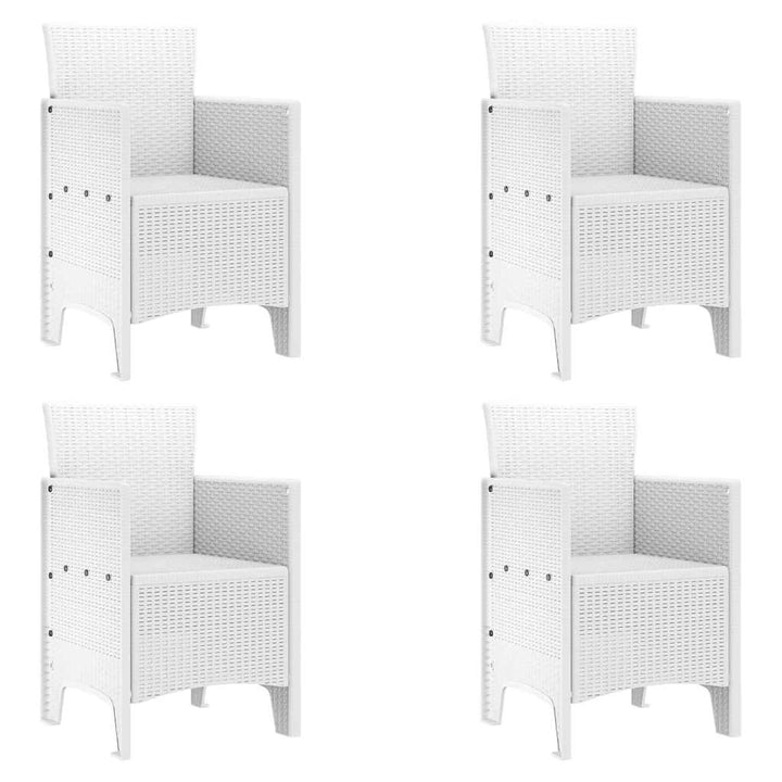 Have Stol med pude 4 pcs Hvid 53 x 49 x 85 cm Polypropylen