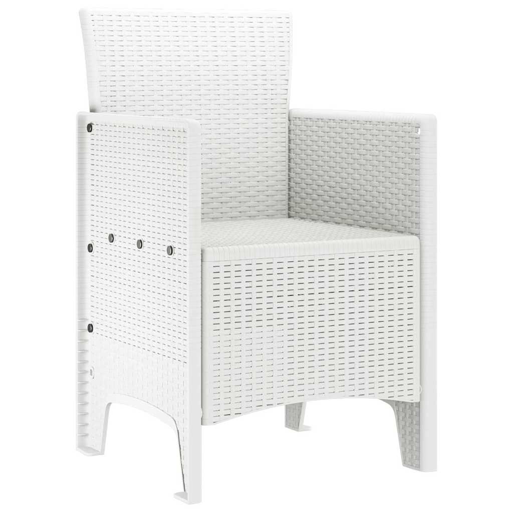 Have Stol med pude 4 pcs Hvid 53 x 49 x 85 cm Polypropylen