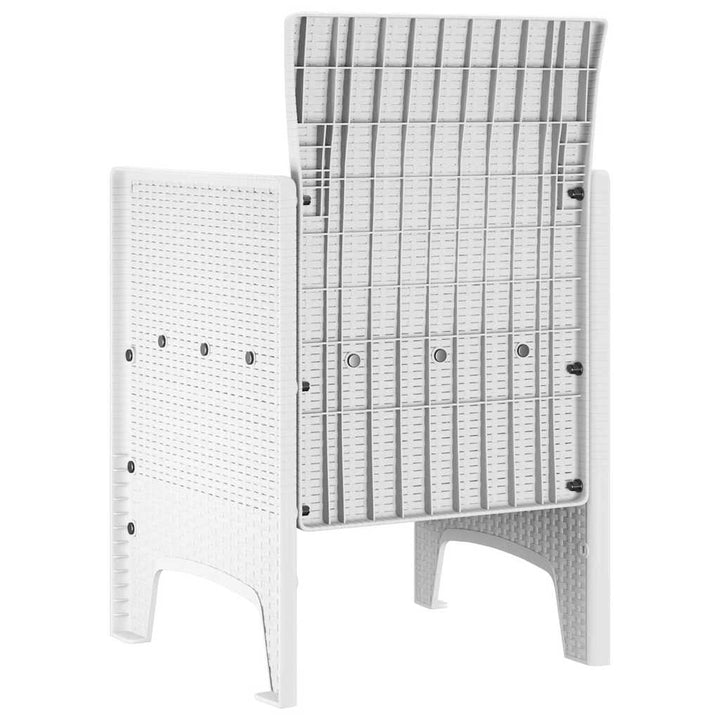 Have Stol med pude 4 pcs Hvid 53 x 49 x 85 cm Polypropylen