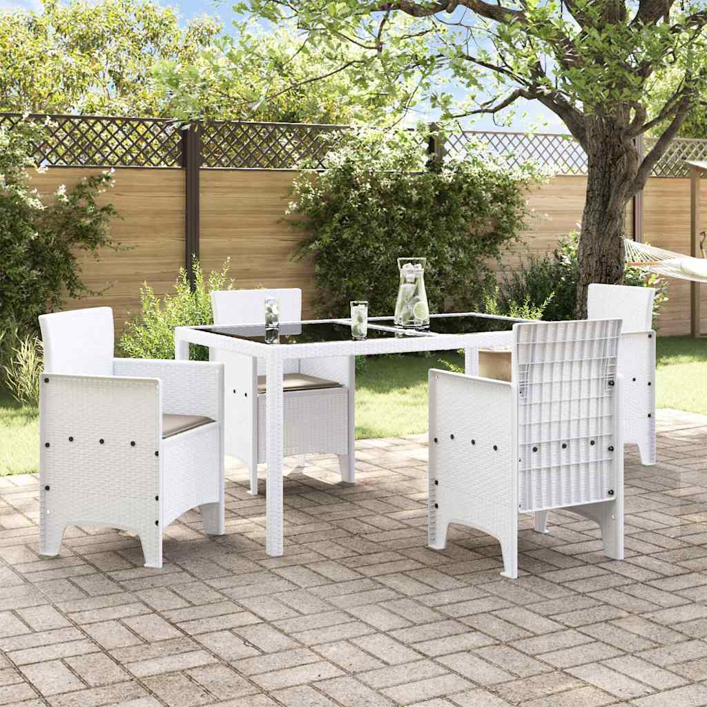 Have Stol med pude 4 pcs Hvid 53 x 49 x 85 cm Polypropylen