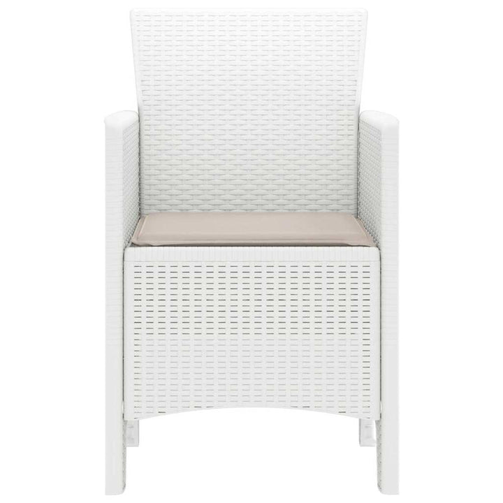 Have Stol med pude 4 pcs Hvid 53 x 49 x 85 cm Polypropylen
