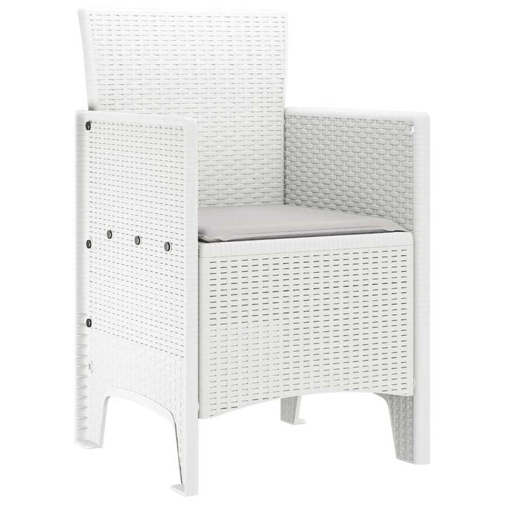 Have Stol med pude 4 pcs Hvid 53 x 49 x 85 cm Polypropylen