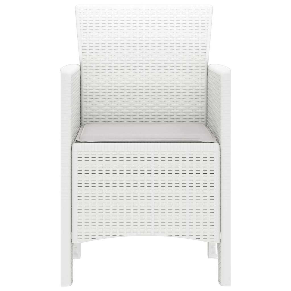 Have Stol med pude 4 pcs Hvid 53 x 49 x 85 cm Polypropylen