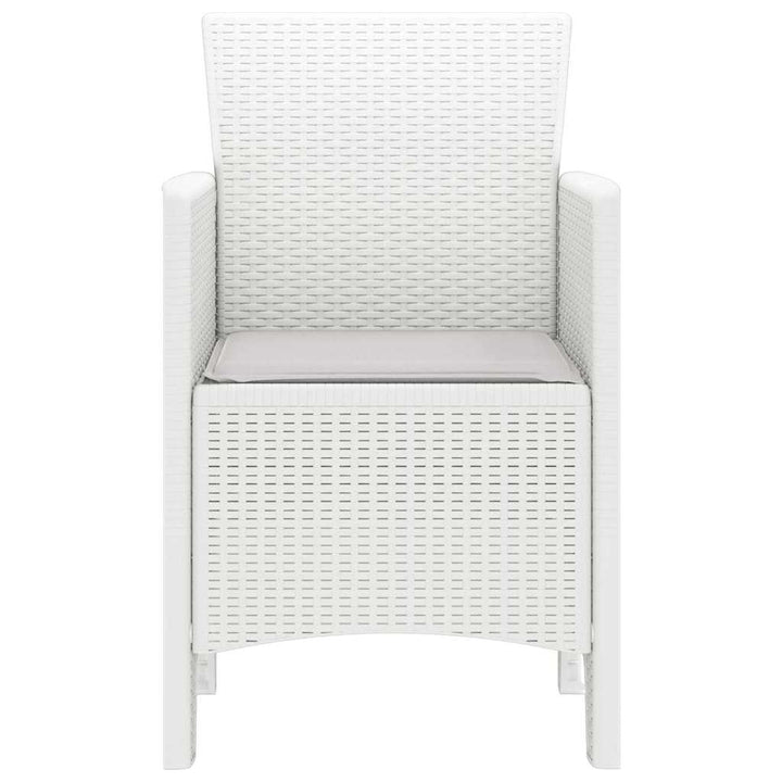 Have Stol med pude 4 pcs Hvid 53 x 49 x 85 cm Polypropylen
