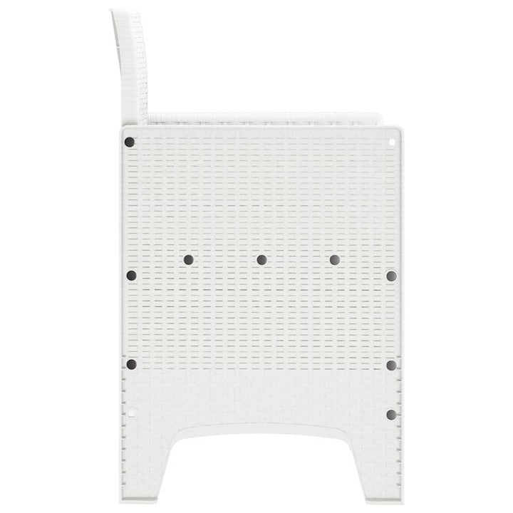 Have Stol med pude 4 pcs Hvid 53 x 49 x 85 cm Polypropylen