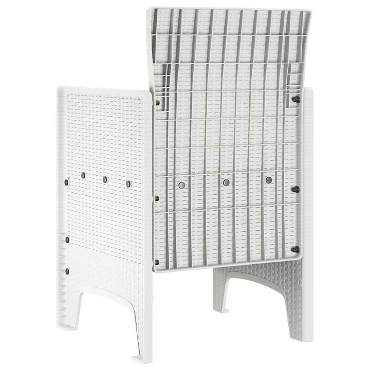 Have Stol med pude 4 pcs Hvid 53 x 49 x 85 cm Polypropylen