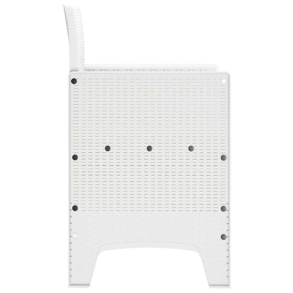 Have Stol med pude 4 pcs Hvid 53 x 49 x 85 cm Polypropylen