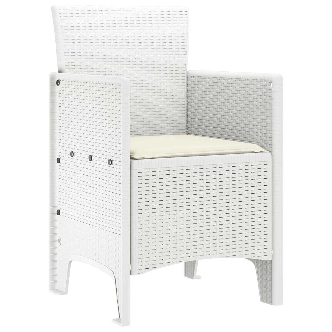 Have Stol med pude 4 pcs Hvid 53 x 49 x 85 cm Polypropylen