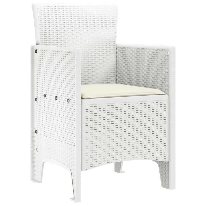 Have Stol med pude 4 pcs Hvid 53 x 49 x 85 cm Polypropylen