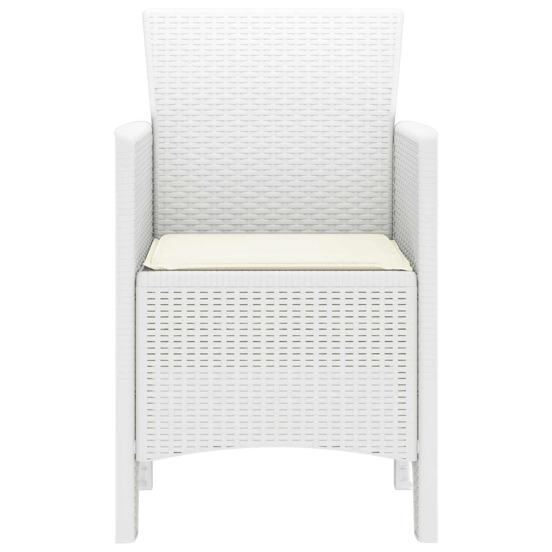 Have Stol med pude 4 pcs Hvid 53 x 49 x 85 cm Polypropylen
