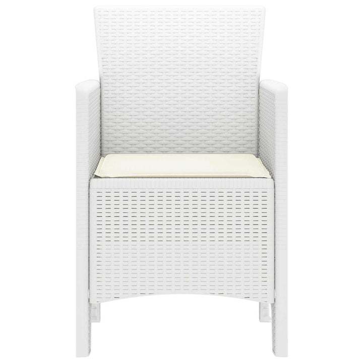 Have Stol med pude 4 pcs Hvid 53 x 49 x 85 cm Polypropylen