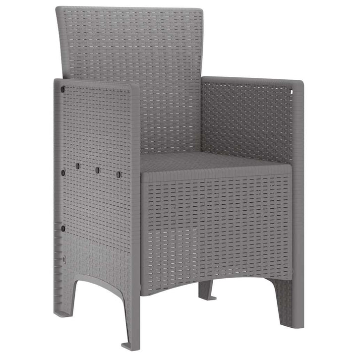 Have Stol med pude 4 pcs Lysegrå 53 x 49 x 85 cm Polypropylen