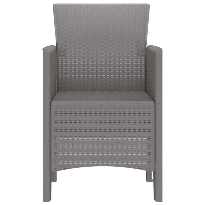 Have Stol med pude 4 pcs Lysegrå 53 x 49 x 85 cm Polypropylen