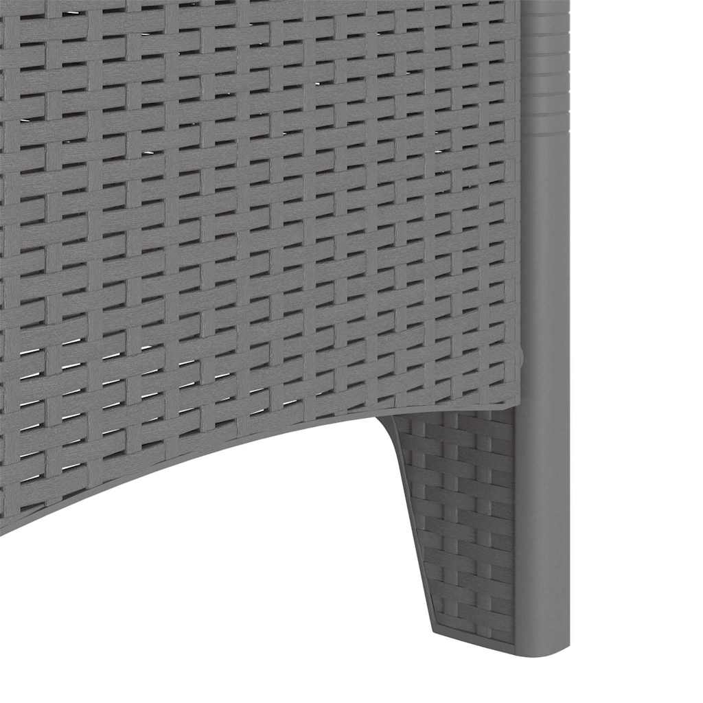 Have Stol med pude 4 pcs Lysegrå 53 x 49 x 85 cm Polypropylen