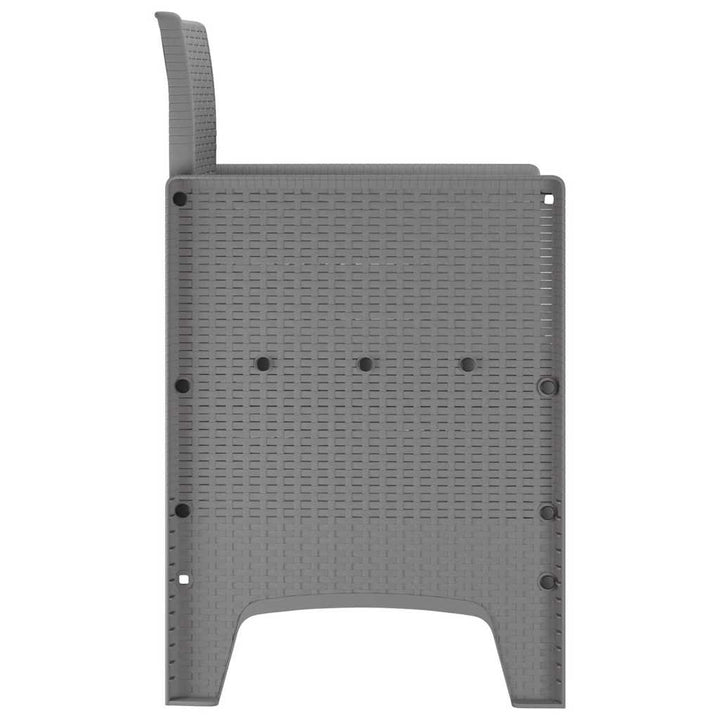 Have Stol med pude 4 pcs Lysegrå 53 x 49 x 85 cm Polypropylen