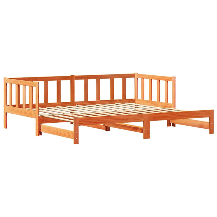 Utrækkelig Dag-seng Voks brun 203.5 x 164 x 66 cm