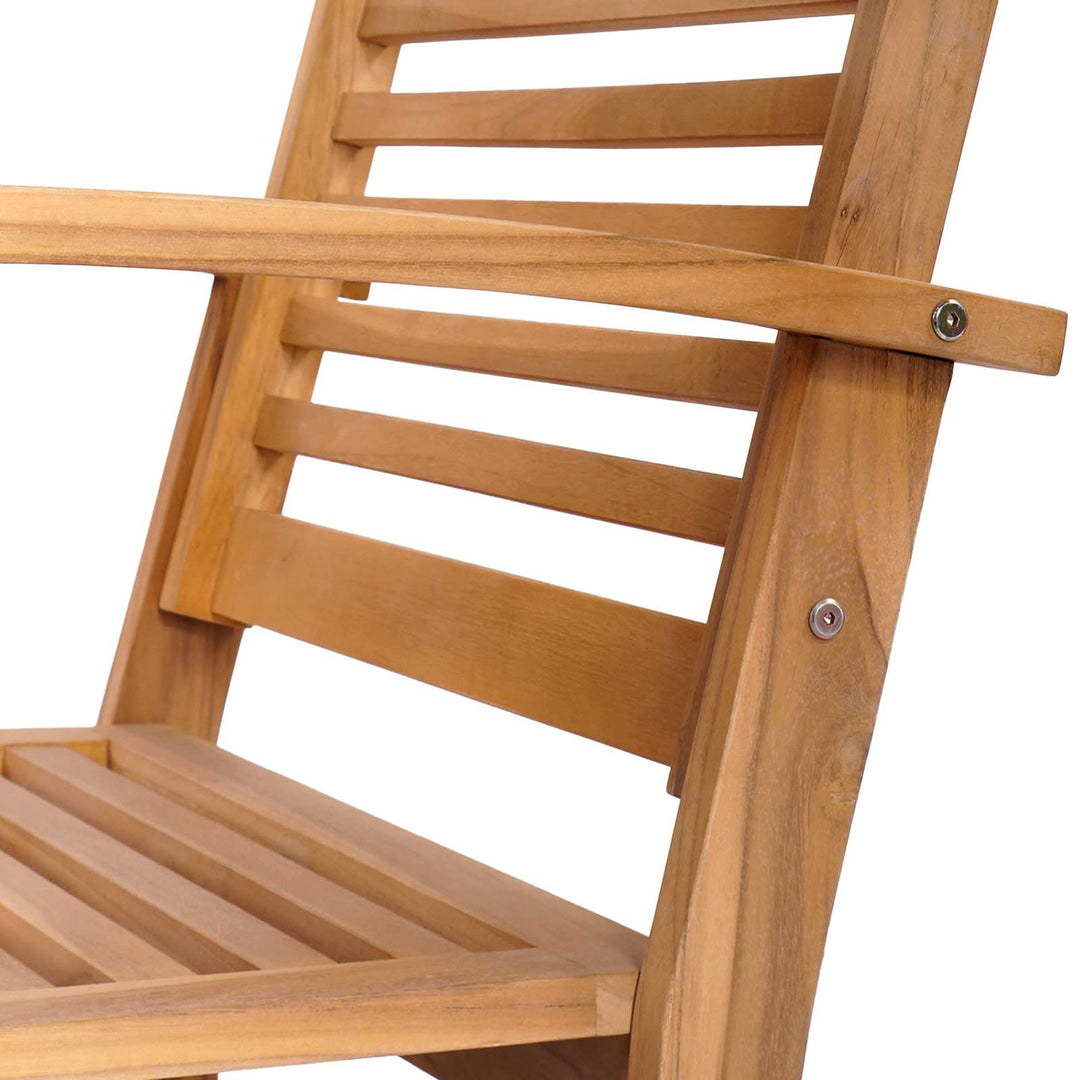 Havesofa Sæt 4 pcs Naturfarvet Massiv Teaktræ