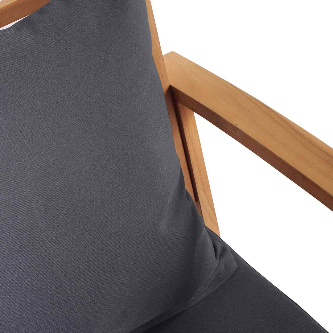 Havesofa Sæt 4 pcs Naturfarvet Massiv Teaktræ
