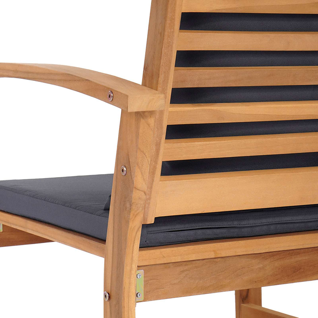 Havesofa Sæt 4 pcs Naturfarvet Massiv Teaktræ