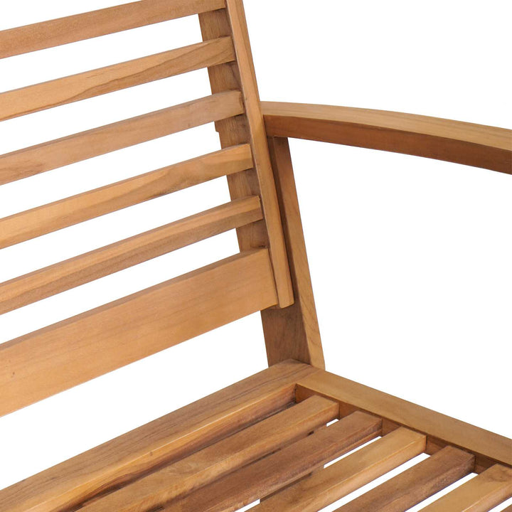 Havesofa Sæt 5 pcs Naturfarvet Massiv Teaktræ