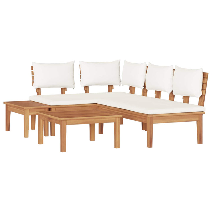 Havesofa Sæt 4 pcs Brun og Creme