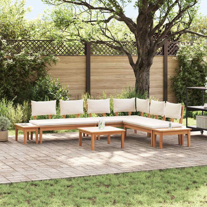 Havesofa Sæt 4 pcs Brun og Creme