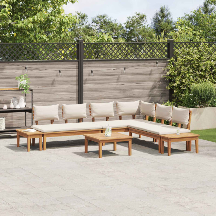 Havesofa Sæt 4 pcs Brun og Creme