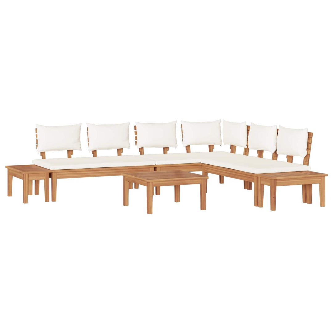 Havesofa Sæt 4 pcs Brun og Creme