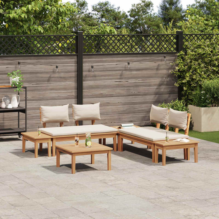 Havesofa Sæt 3 pcs Brun og Creme