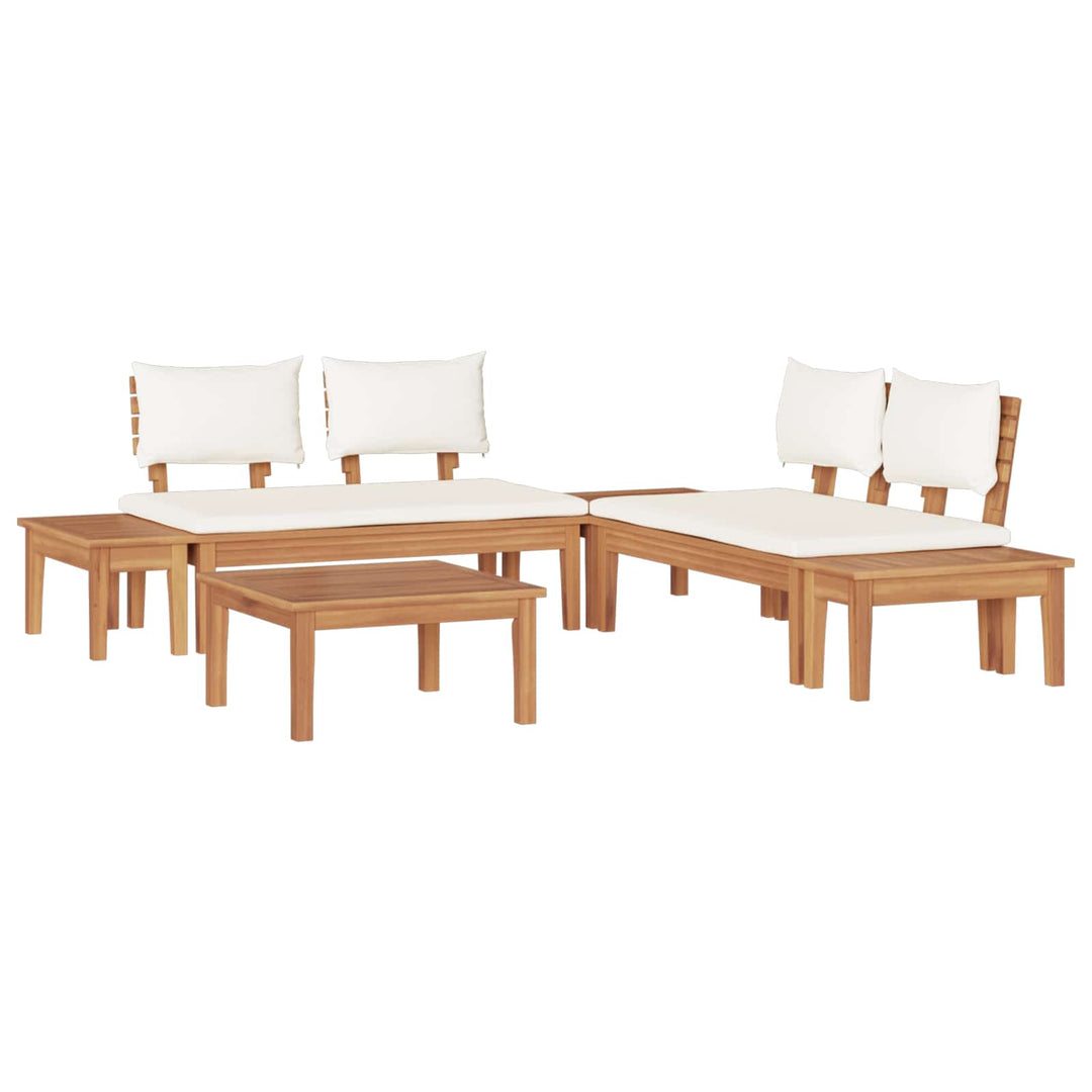 Havesofa Sæt 3 pcs Brun og Creme
