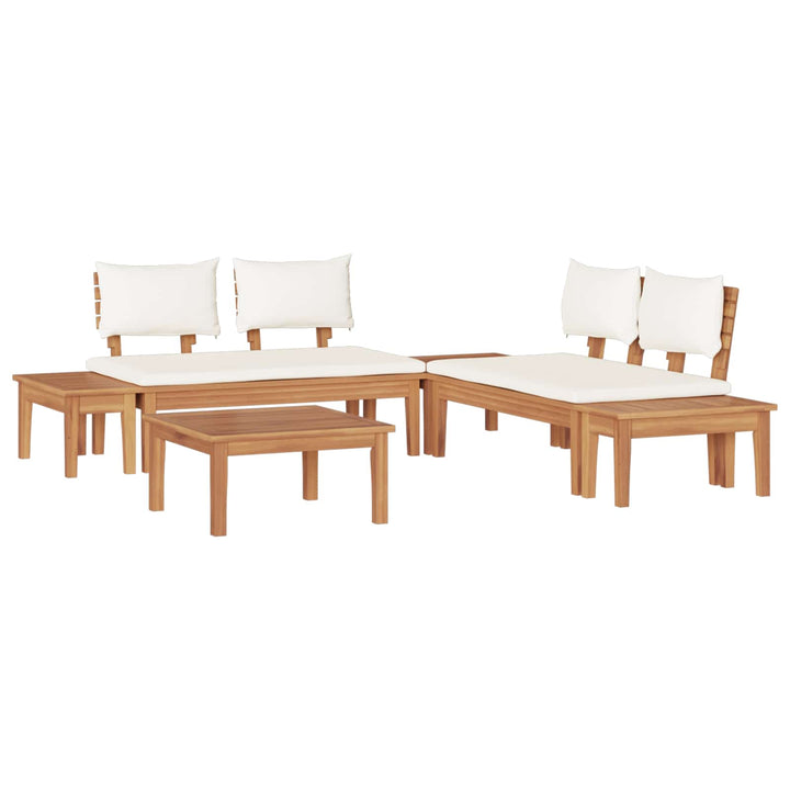 Havesofa Sæt 3 pcs Brun og Creme