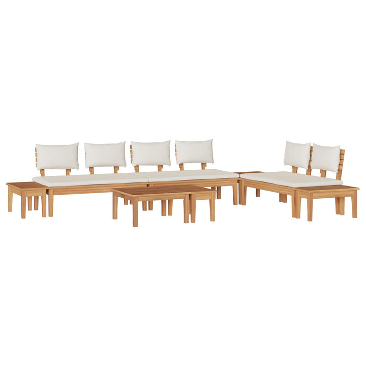 Havesofa Sæt 5 pcs Brun og Creme