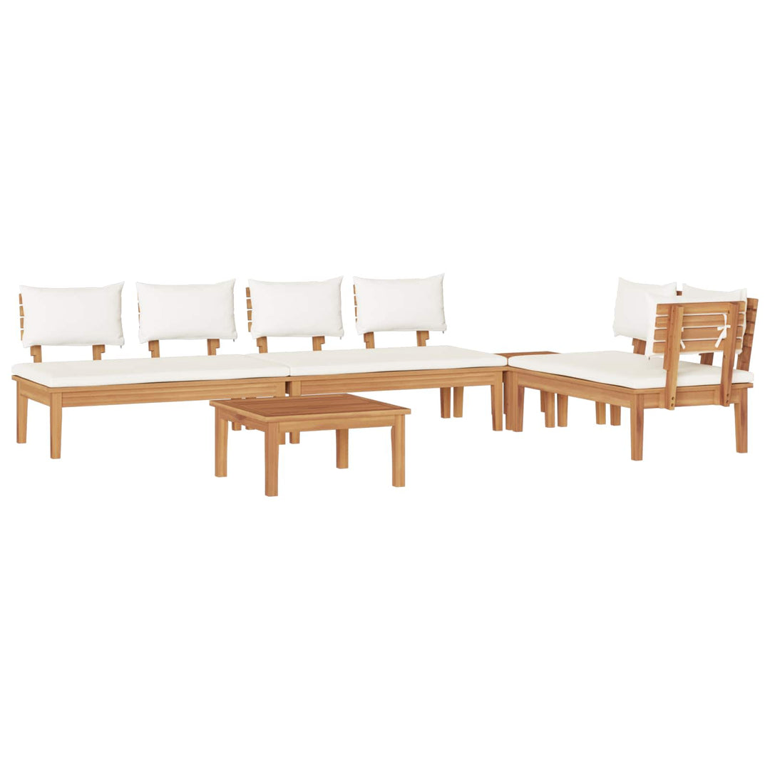 Havesofa Sæt 5 pcs Brun og Creme