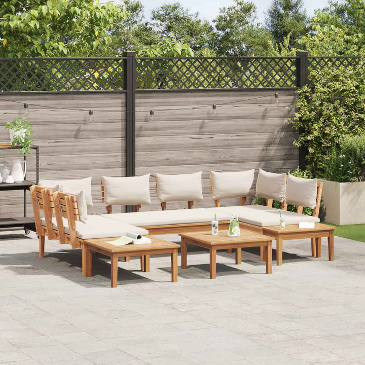 Havesofa Sæt 4 pcs Brun og Creme