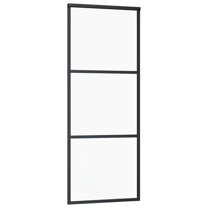 skydedør med hardwaresæt 76x205 cm ESG glas sort