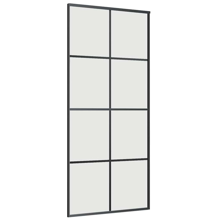 skydedør med hardwaresæt 90x205 cm ESG glas sort