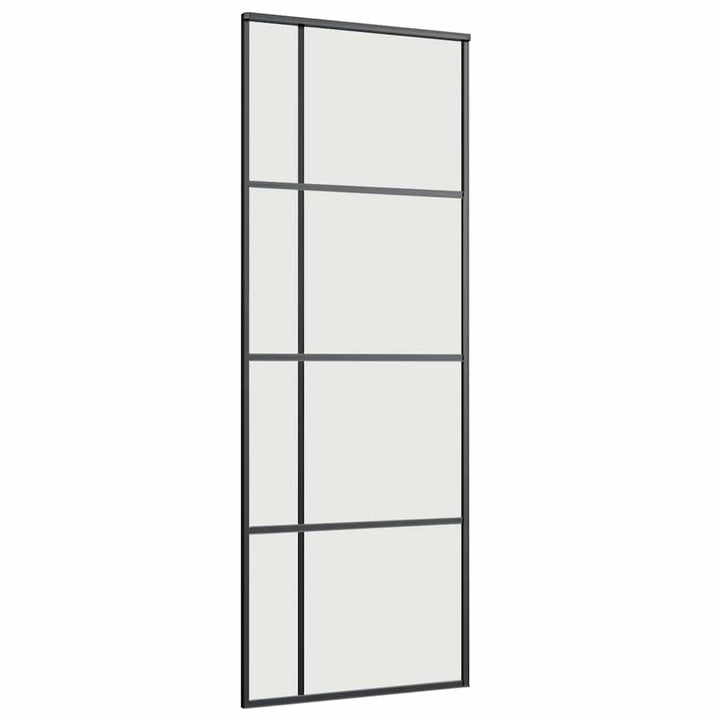 skydedør med hardwaresæt 76x205 cm ESG glas sort